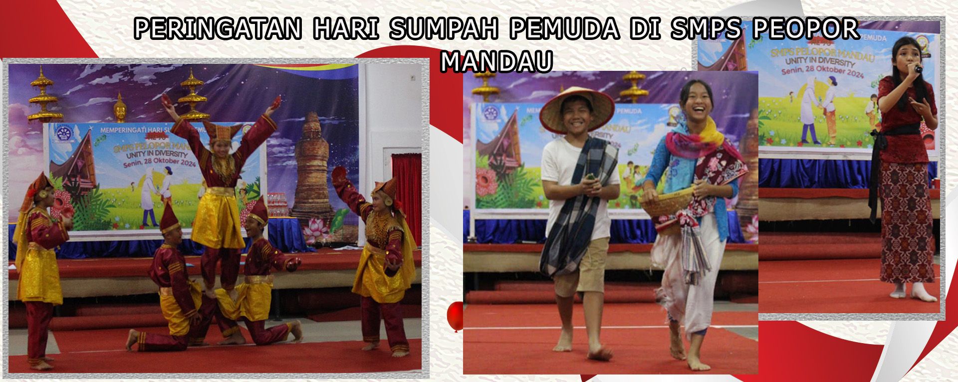 PERINGATAN HARI SUMPAH PEMUDA DI SMPS PEOPOR MANDAU